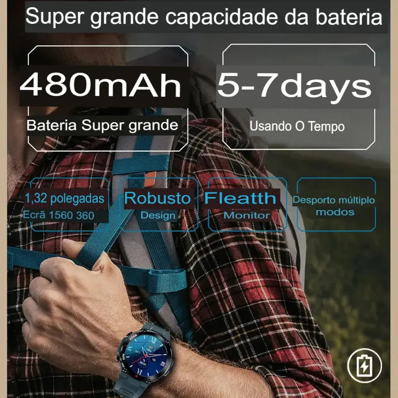 Relógio Smartwatch Esportivo com gps